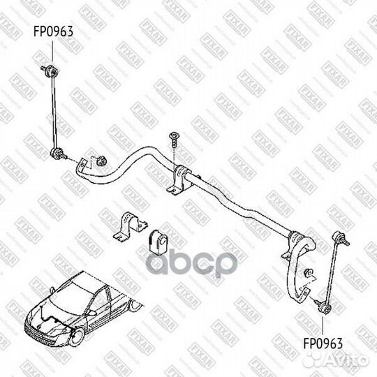 Тяга стабилизатора renault Duster/Laguna 07- F
