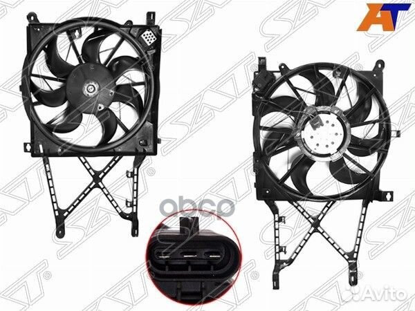 Диффузор радиатора в сборе opel astra H 04-10 W/O