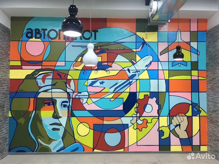 Роспись стен, граффити, стрит-арт, дизайн,интерьер