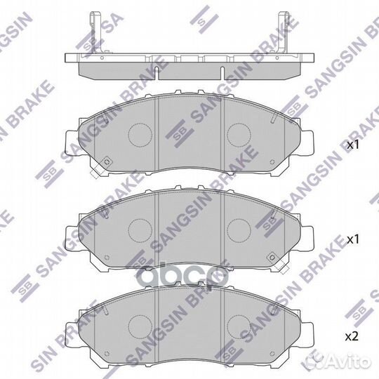 Колодки передние toyota hiace 2019- SP4361 SP43