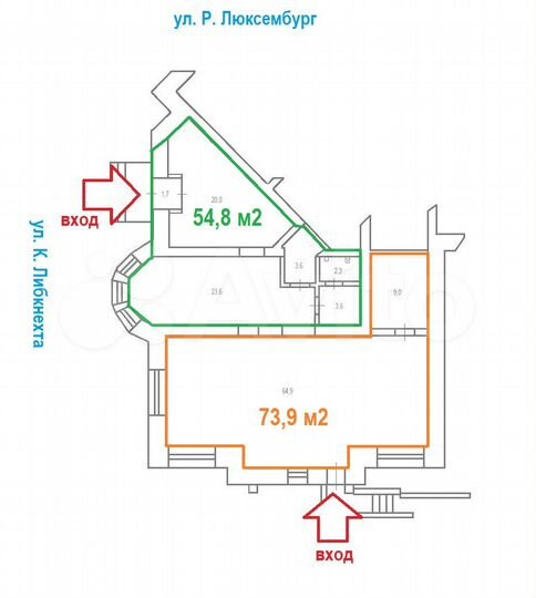 Аренда помещения, 129 м²