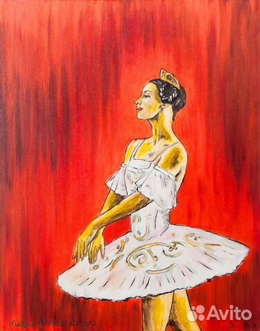 Картина маслом на холсте интерьерная балет