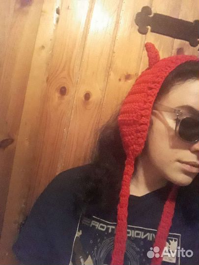 Чепчик с рожками чертика