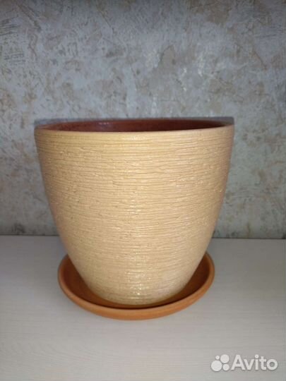 Керамические горшки с поддонами IKEA