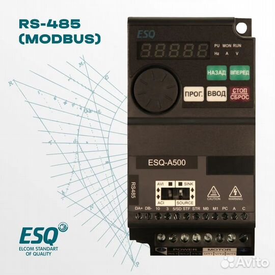 Частотный преобразователь ESQ-A500 1.5 кВт 380В