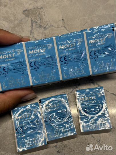 Линзы 1 day acuvue moist -1.75