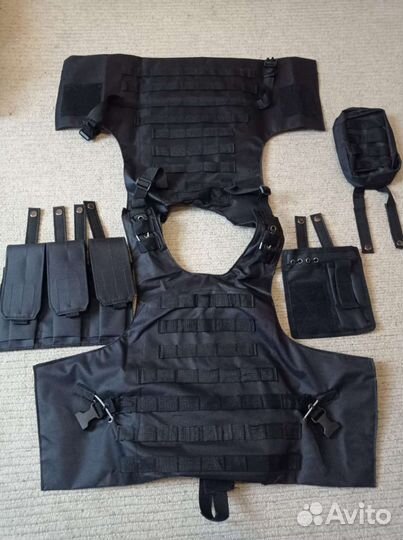 Разгрузочный жилет тактический + патч флаг РФ