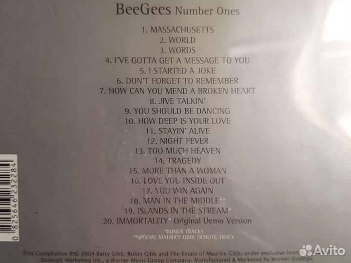 Bee Gees, Number Ones, CD, License