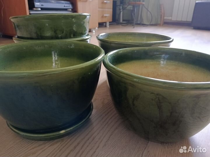 Керамические горшки для цветов бу