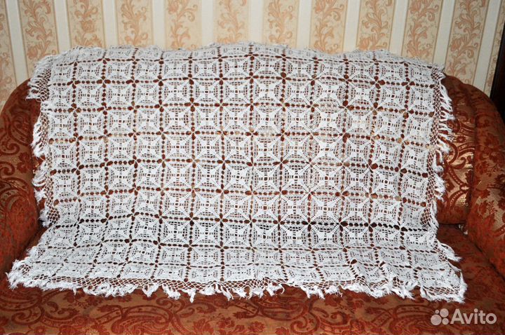 Скатерть или покрывало ручной работы (ретро) СССР