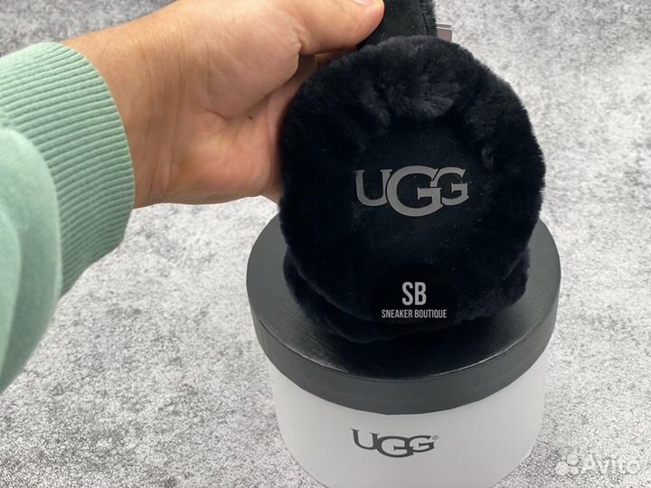 Меховые наушники женские Угги Ugg Earmuff Black