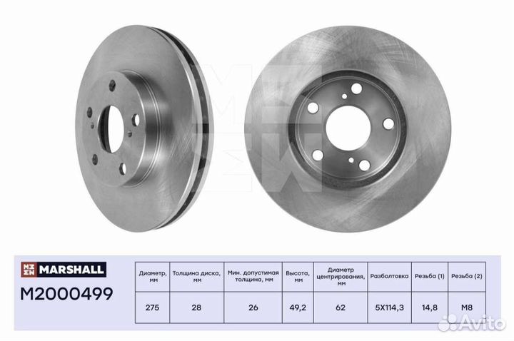 Тормозные диски Marshall