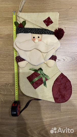 Новогодний носок на камин