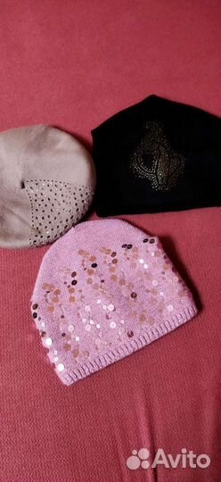 Шапка и берёт вязаные с содержанием шерсти 50