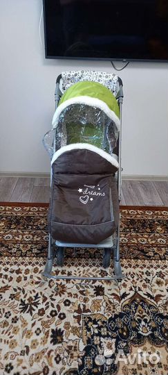 Детские санки коляска с колесами