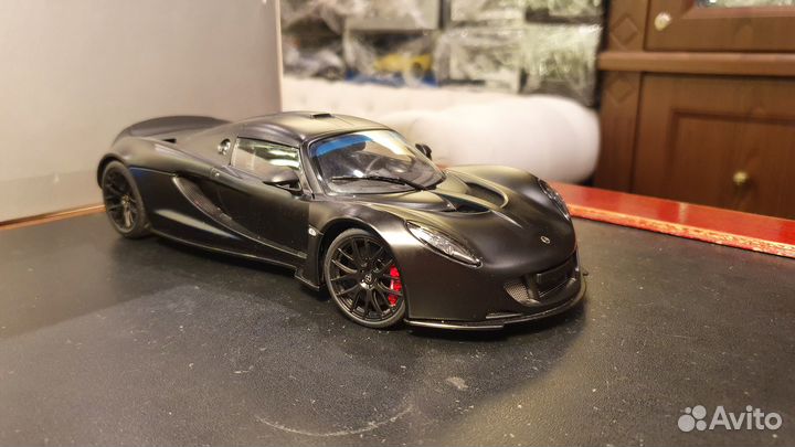 1:18 Autoart Hennessey Venom GT Spyder Matt Black