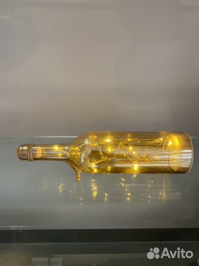 Декоративная бутылка-светильник