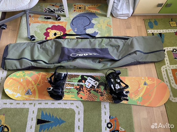 Сноуборд Black Fire 163см + крепления + чехол