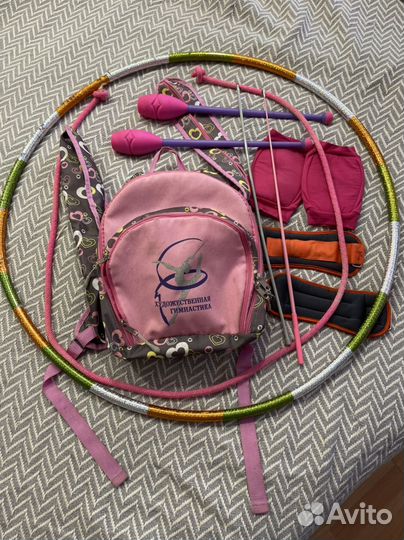 Рюкзак, наколенники и грузы для худ. гимнастики