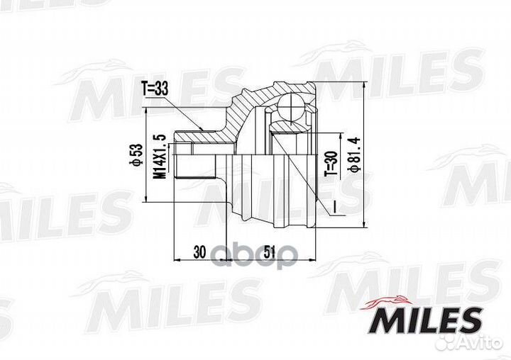 ШРУС наружный audi 80/90 1.6-1.9D 88-91 (GKN