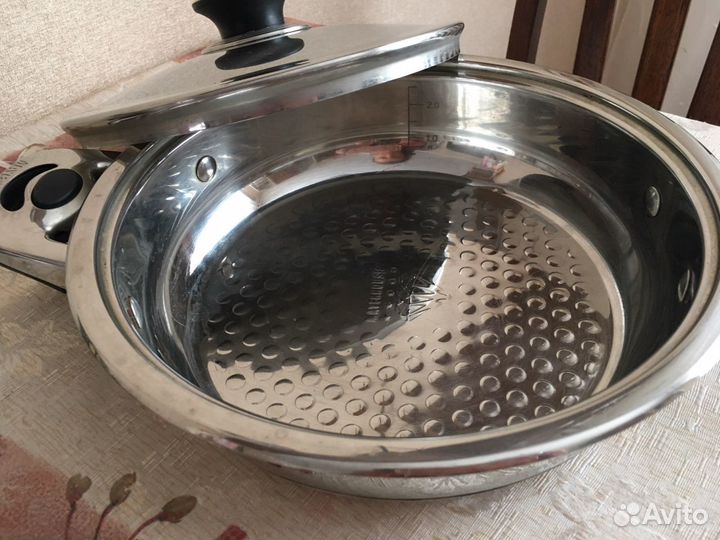 Немецкая сковорода из нерж.стали с термокном