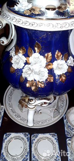 Электрический из тугоплавкого фарфора самовар