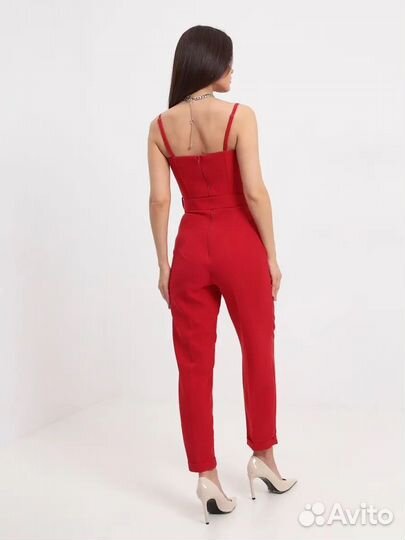 Комбинезон вечерний нарядный корсетный с поясом