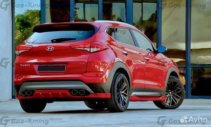 Накладка заднего бампера на Hyundai Tucson