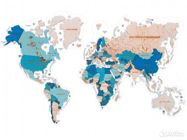 Деревянные карты мира в Новокузнецк