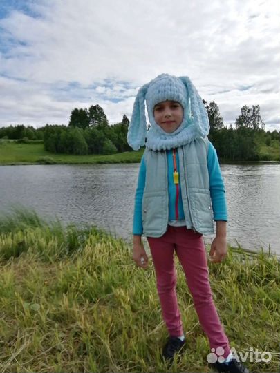 Вязаная плюшевая балаклава