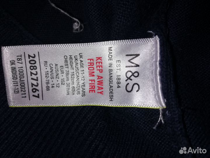 Свитшоты C&A+M&S р. 146/152