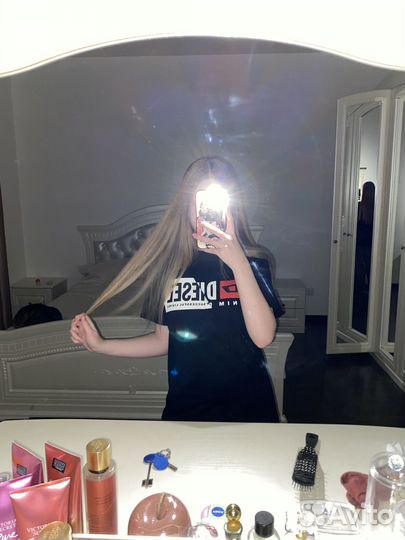 Футболка diesel черная, футболка diesel