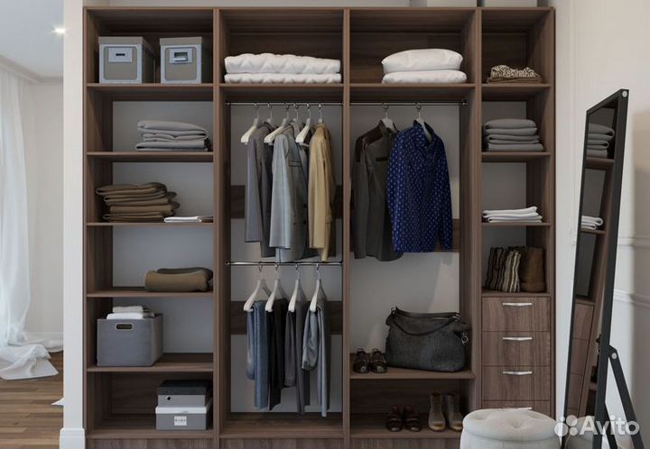 Гардеробная в нишу