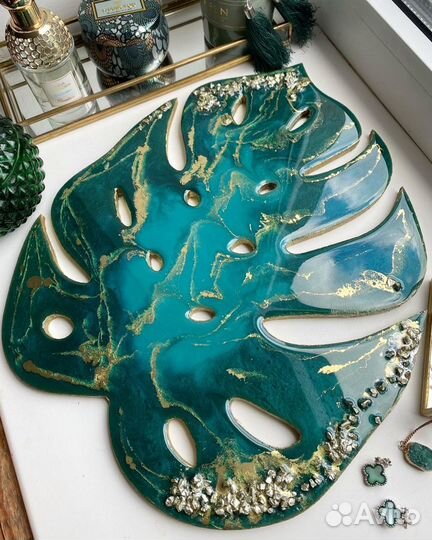 Картина, поднос, часы из эпоксидной смолы