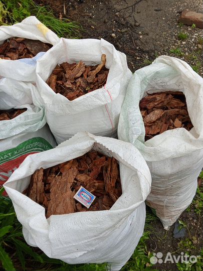 Кора мульча в мешках