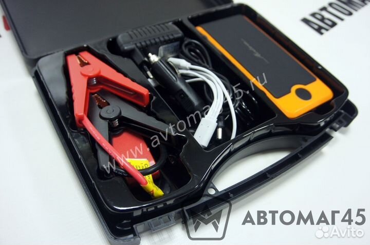 Аккумулятор бустер 10000мАч фонарь пуск двс 200А