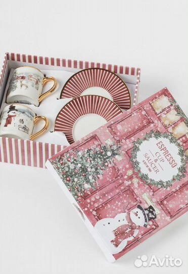 Рождественский набор чашек под эспрессо hm