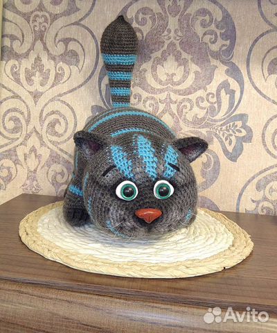 Вязаный кот чеширский