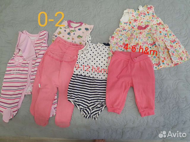 Пакет вещей для девочки от 0 до 3 лет