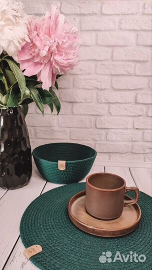 Сервировочный комплект из шнура/джута