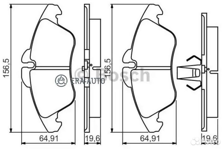 Bosch 0 986 495 245 Дисковые колодки передние premium2