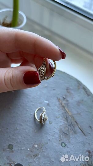 Золотые серьги старинные