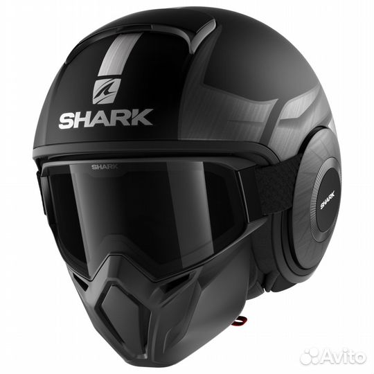 Шлем shark street drak tribute RM MAT Black-Silver