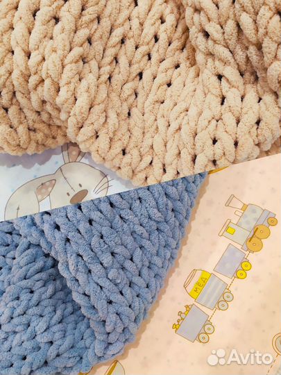 Плед детский новый,1*1метр, медовый