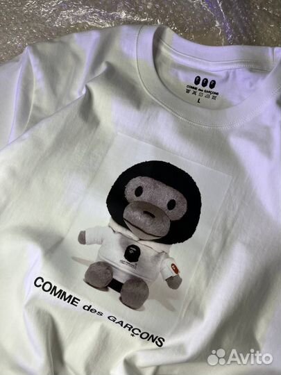 Футболки Bape Baby Milo x Comme des Garsons