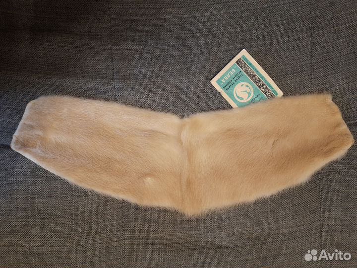 Воротник норка бежевый фабрика Белка СССР с биркой