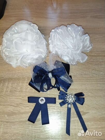 Банты на резинке и броши на рубашки/блузки