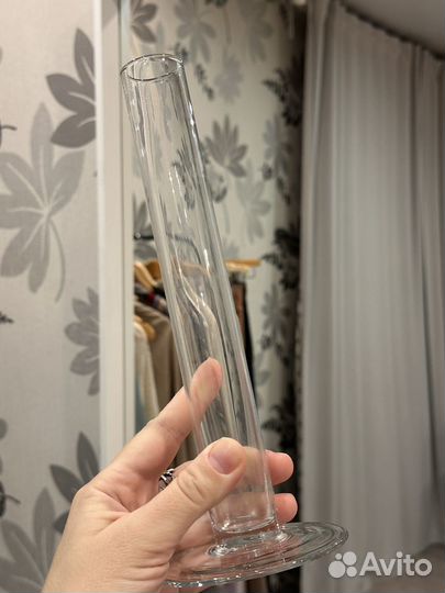 Ваза икея для цветов, высота 23см, диаметр 2,8 см