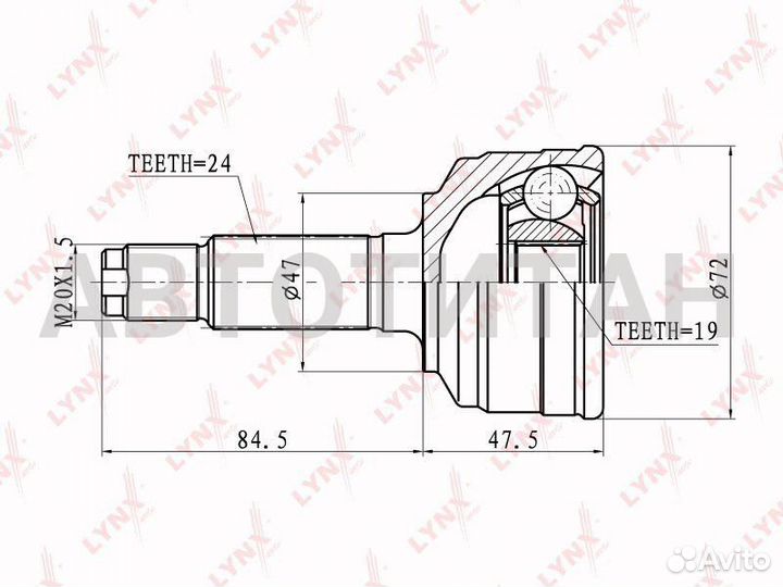 Шрус наружный перед прав/лев Daihatsu Max L960 4WD