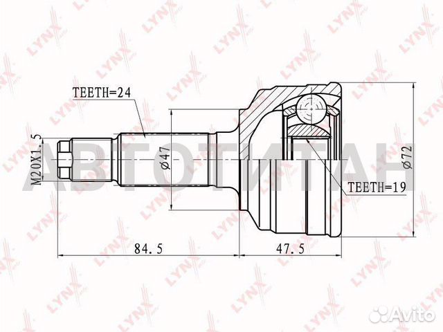 Шрус наружный перед прав/лев Daihatsu Max L960 4WD